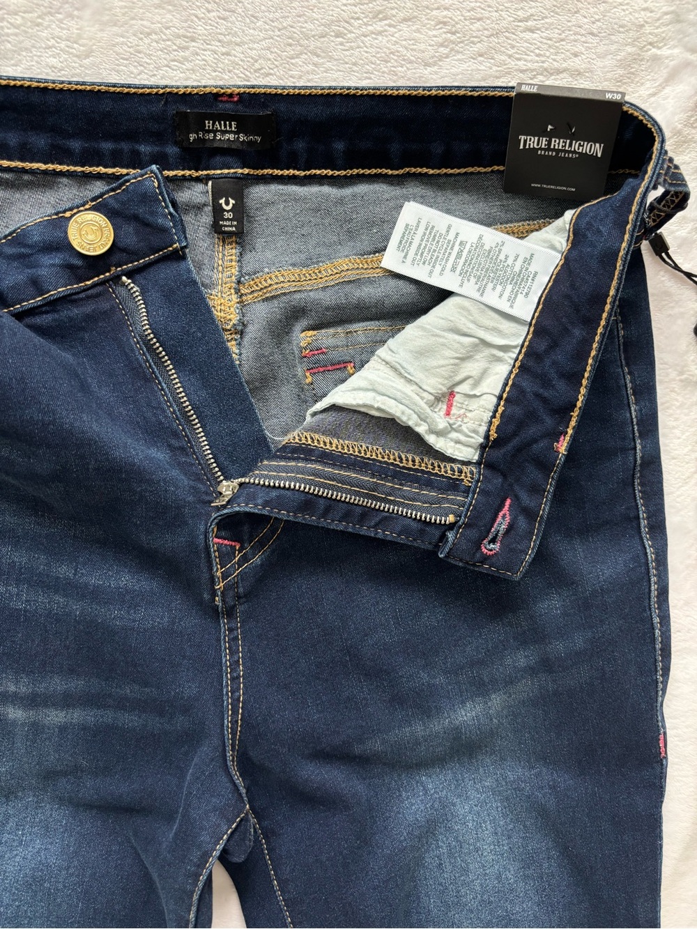 TRUE RELIGION Halle High Rise Skinny Flap Pockets Jeans--NWT--30 - Picture 8 of 16
